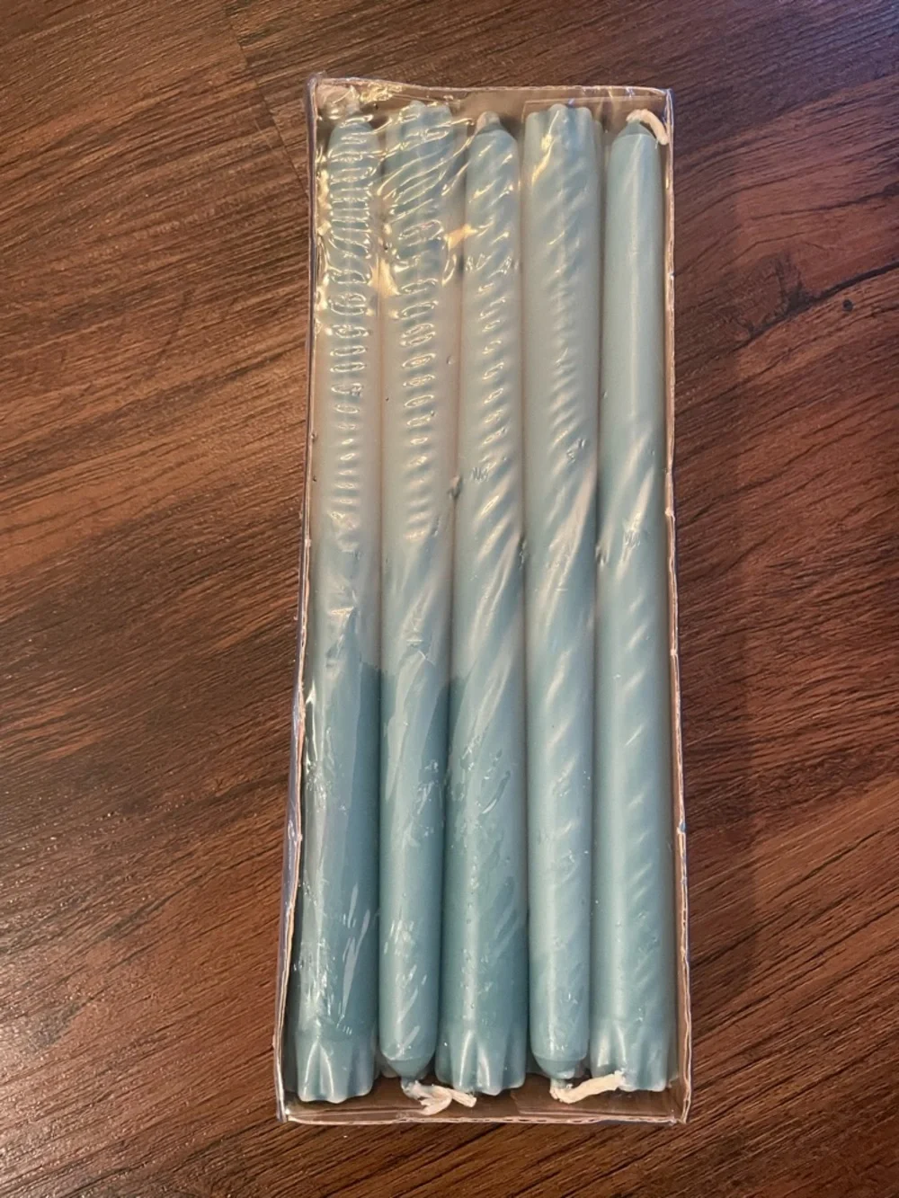 IKEA Sweden Candles JUBLA x 10 Blue 100% Stearin Tapers 9” Sealed